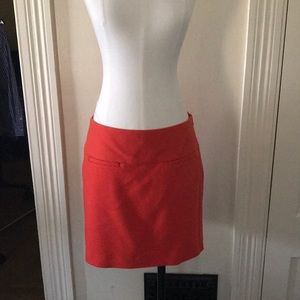 Orange wool mini skirt